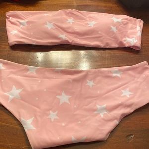 NEW NEVER WORN. Still in bag SHEIN  Pink Star Print Bikini